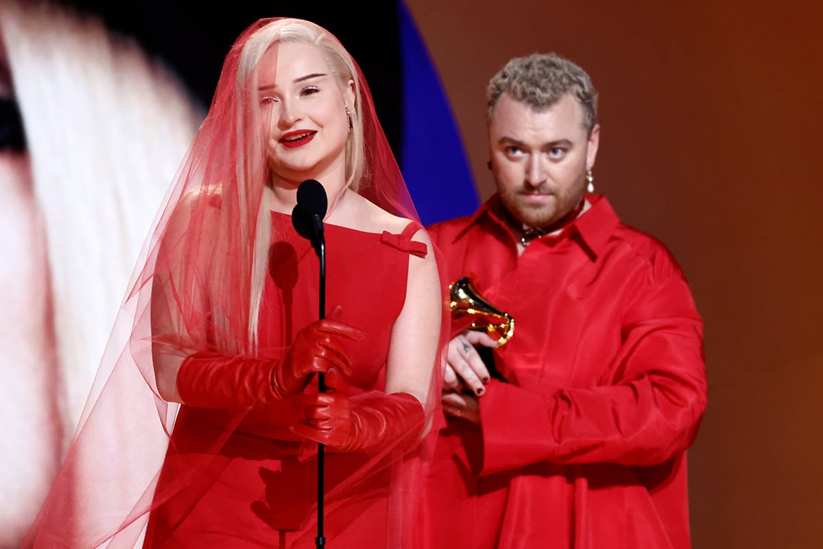 Sam Smith and Kim Petras at the Grammys