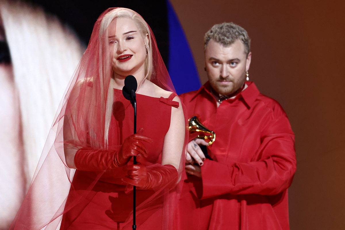 Sam Smith and Kim Petras at the Grammys