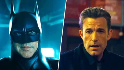 Michael Keaton as Batman and Ben Affleck as Bruce Wayne in The Flash trailer