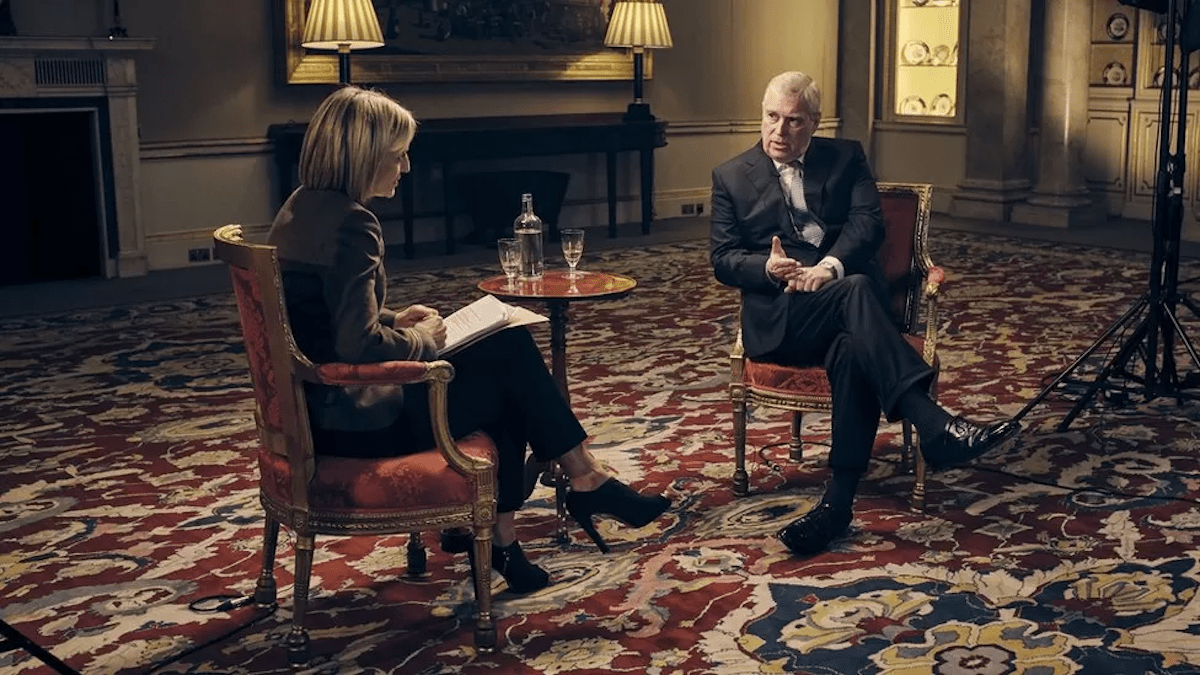 Prince Andrew and Emily Maitlis on Newsnight