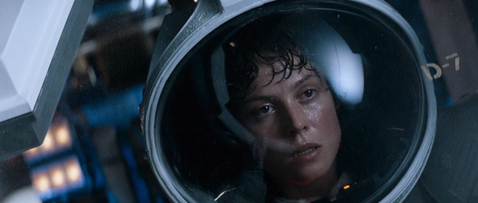 Ripley looking exhausted in Alien
