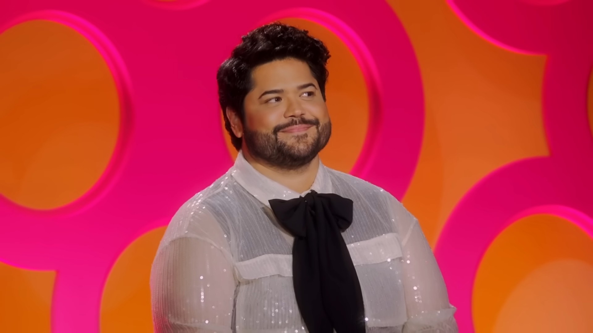 Harvey Guillén as a guest judge on RuPaul's Drag Race