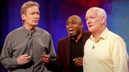 Ryan Stiles, Colin Mochrie, and Wayne Brady in Whose Line Is It Anyway?