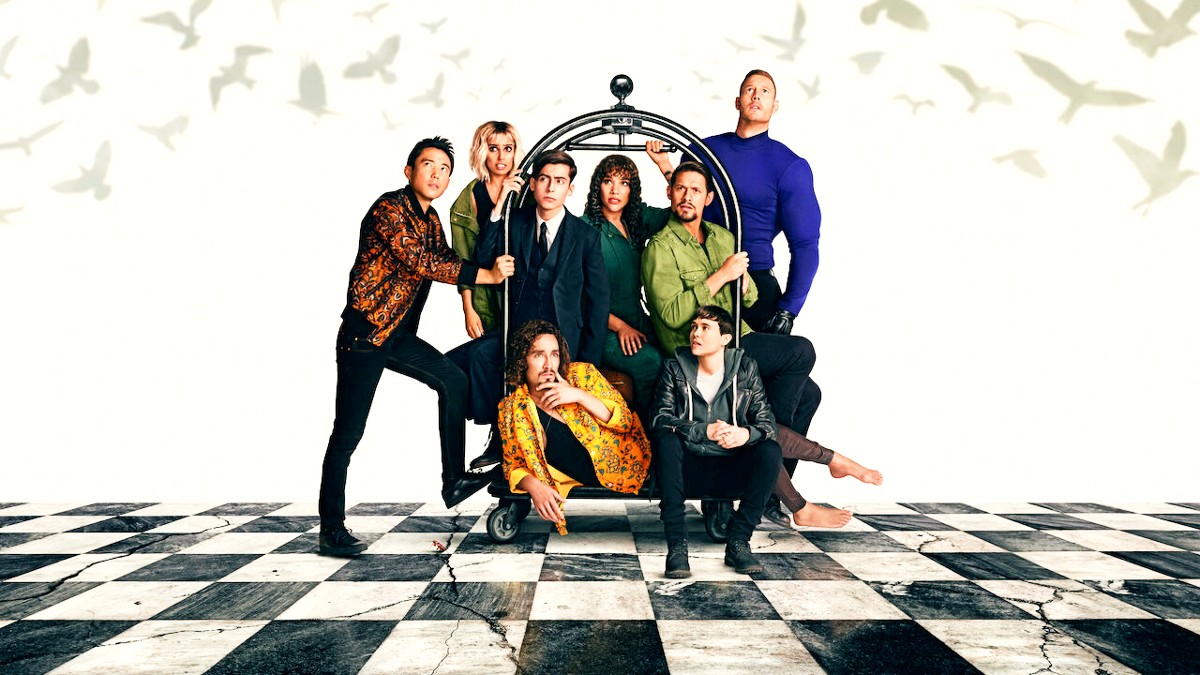 The Umbrella Academy cast in Hotel Oblivion in season 3