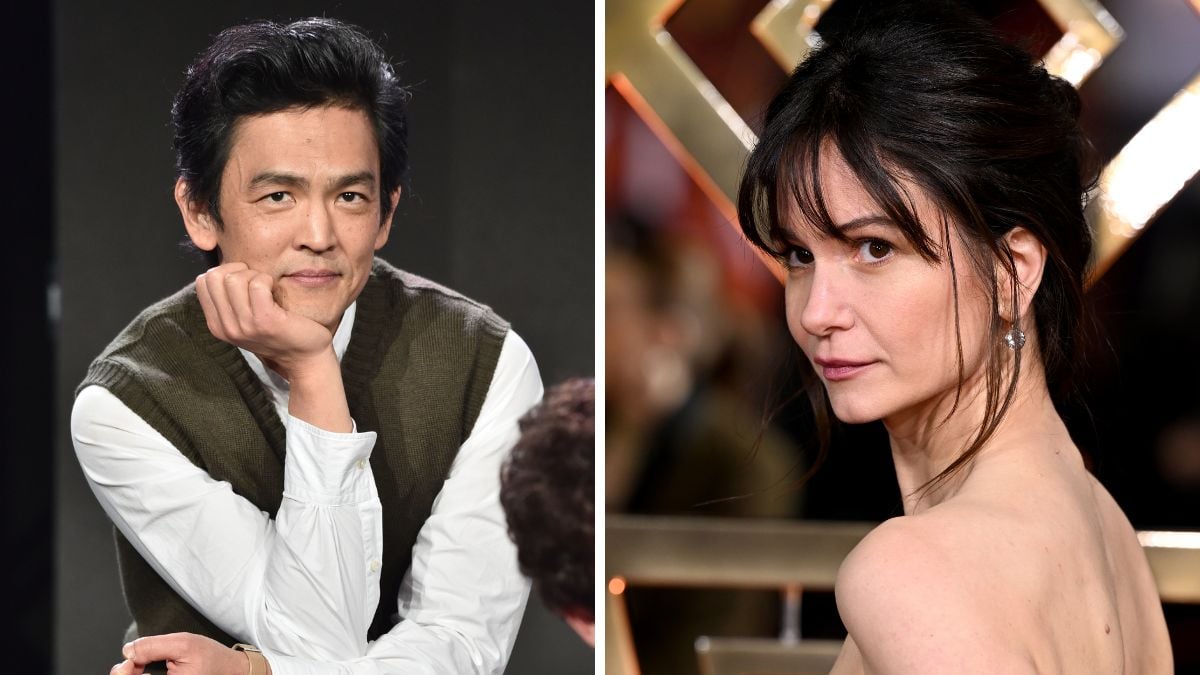 Composite image of 'They Listen' stars,  John Cho and Katherine Waterston