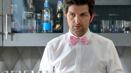 Adam Scott as Henry Pollard at a bar in Party Down season 3