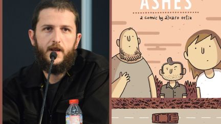 'Ashes' next to creator Álvaro Ortiz.
