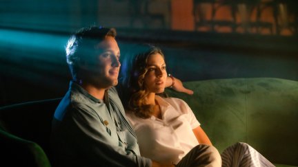 Diego Boneta and Monica Barbaro in At Midnight