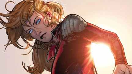 Cassie Lang as the giant Stature, from the Marvel comics