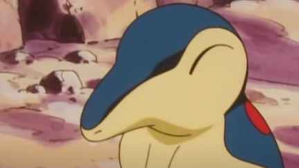Cyndaquil being a damn cutie in the Pokémon anime