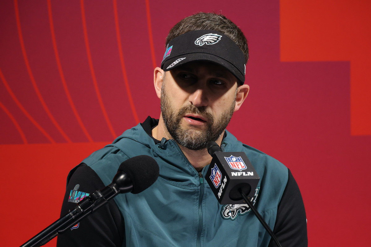 Coach Nick Sirianni of the Philadelphia Eagles speaks during a press conference