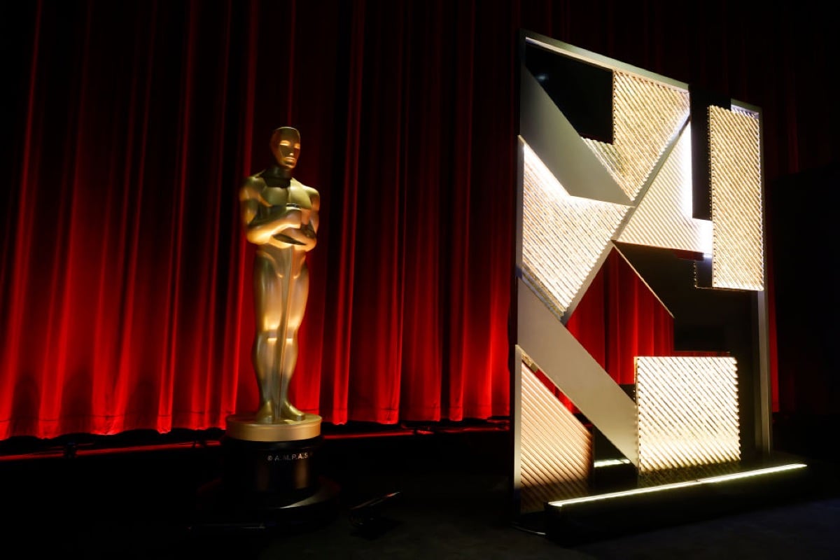 A view of the Oscar display before the announcement of the 95th Academy Award nominations at Samuel Goldwyn Theater on January 24, 2023 in Beverly Hills, California.