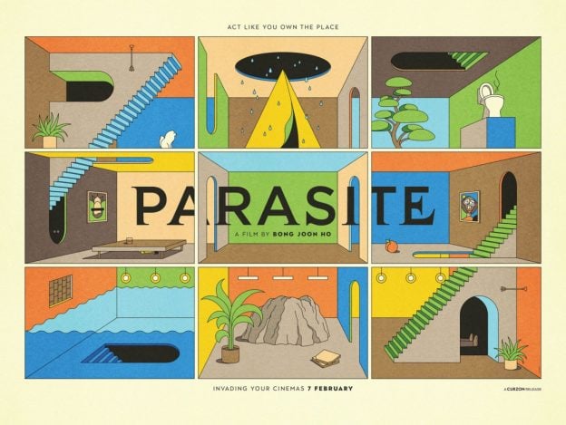 UK 'Parasite' poster with hidden Oscar. (