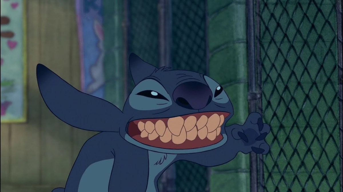 Stitch smiling in Lilo and Stitch