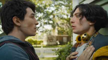 The first trailer for DC's 'The Flash' tries to make us believe that the way to improve Ezra Miller is to have two Ezra Millers