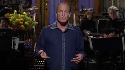 Woody Harrelson giving a monologue on SNL