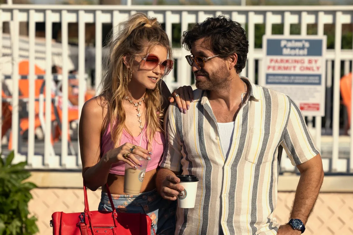 Abbey Lee as Delly West and Edgar Ramirez as Mike Valentine in Netflix's 'Florida Man'