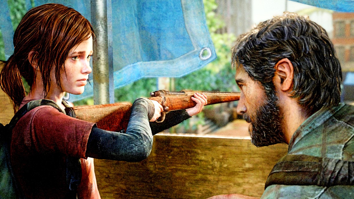 Ashley Johnson as Ellie and Troy Baker as Joel in PS4's The Last of Us
