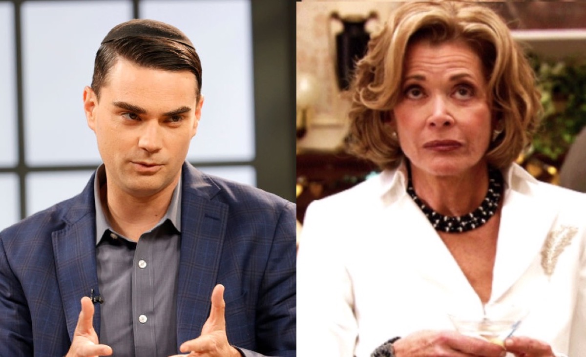 Ben Shapiro wears a suit and Lucille Bluth wears a light colored suit jacket