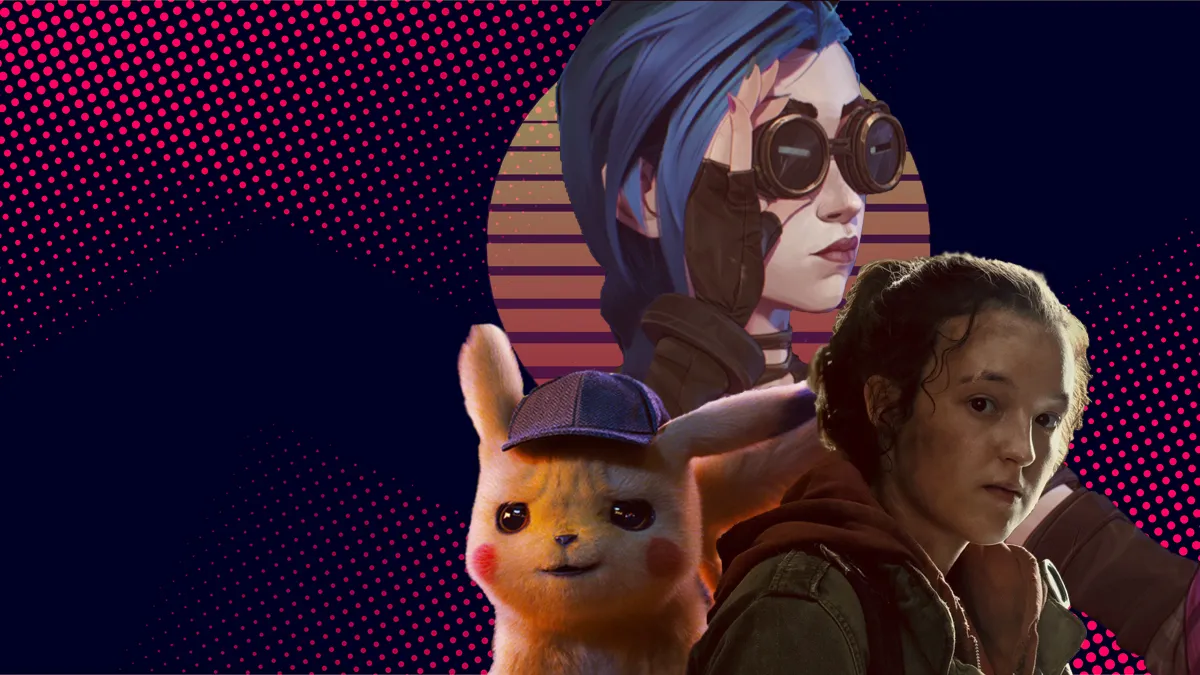 Jinx from 'Arcane,' Ellie (Bella Ramsey) from 'The Last of Us,' and Detective Pikachu