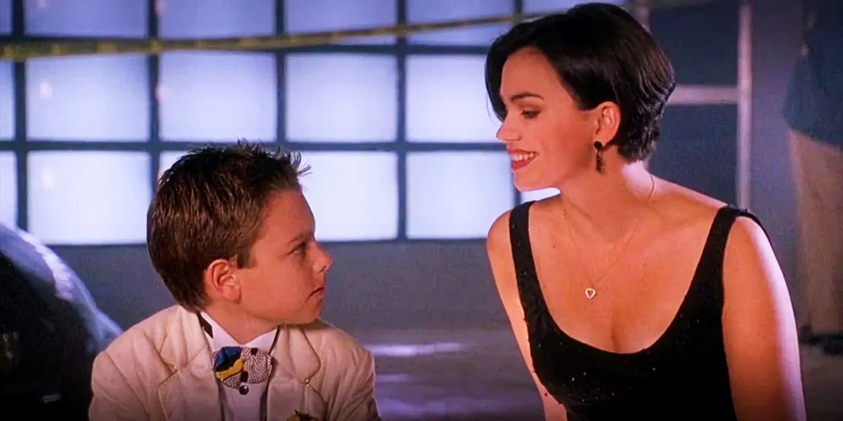 Brian Bonsall as Preston Waters and Karen Duffy as Shay Stanley in Blank Check