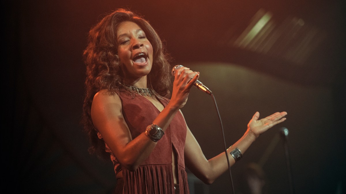 Simone as an early disco star in Daisy Jones and the Six.