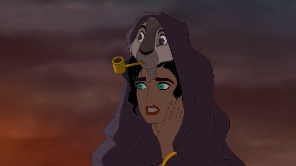 Esmeralda and her pet goat in The Hunchback of Notre Dame