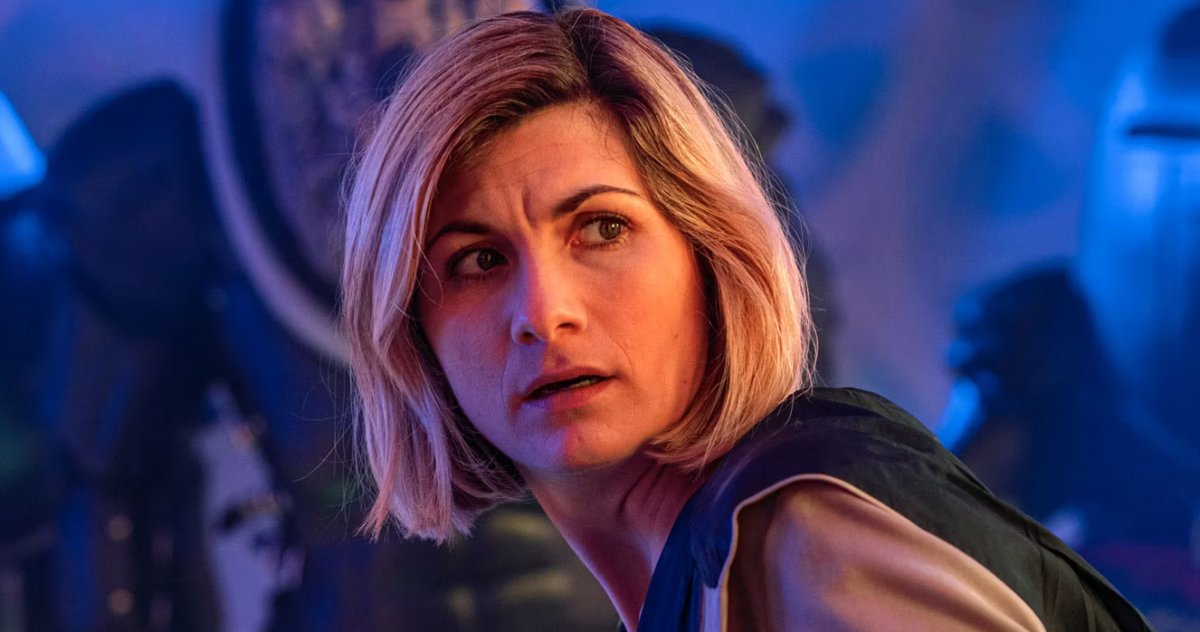 Jodie Whittaker as the Thirteenth Doctor, looking unhappy