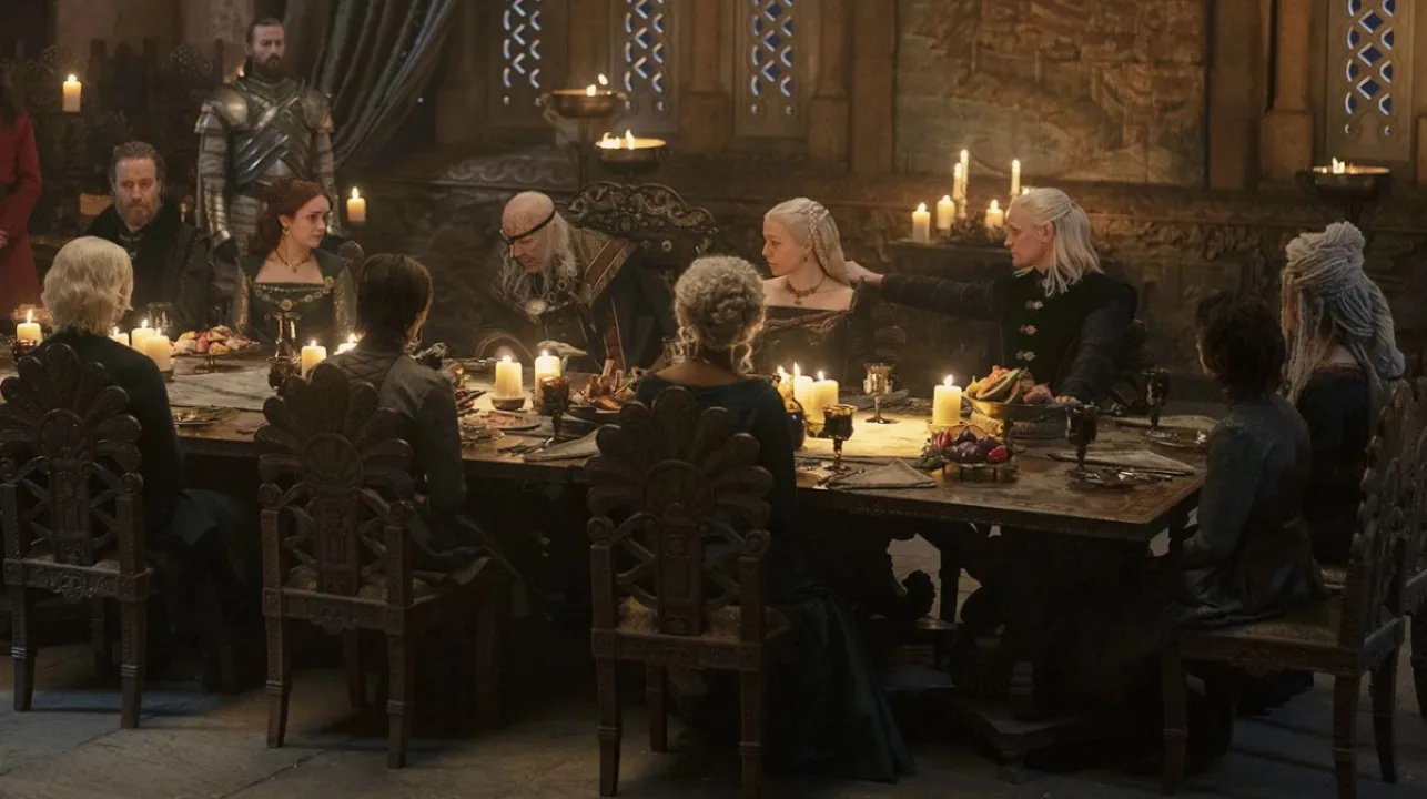The entire Targaryen family reunited at dinner during episode 8 of House of the Dragon