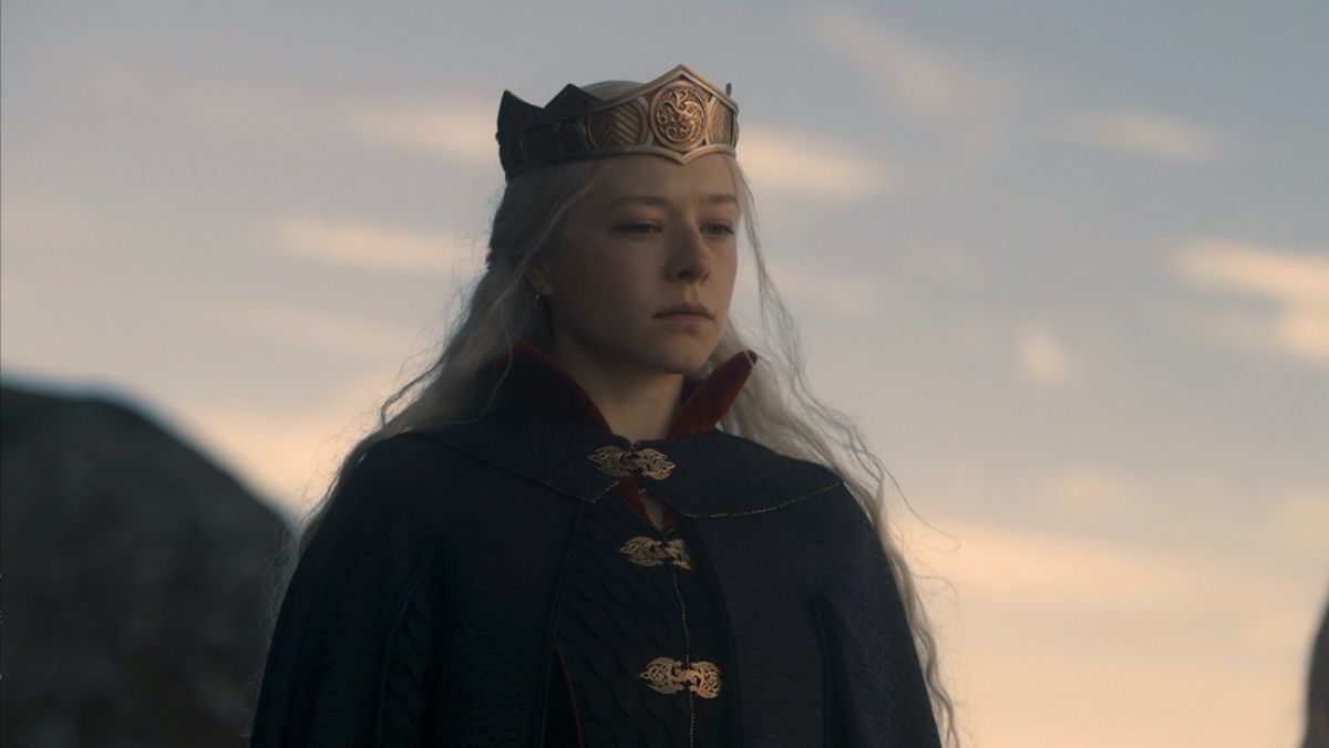 Rhaenyra Targaryen, played by Emma D'Arcy, is crowned queen in the season one finale of House of the Dragon
