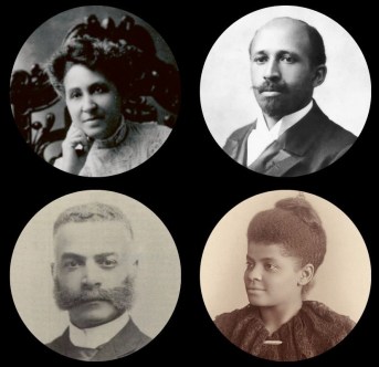Four of the Black founders (the rest were white) of the NAACP. Top left clockwise:  Mary Church Terrell, W. E. B. Du Bois, Archibald Grimké, and Ida B. Wells.