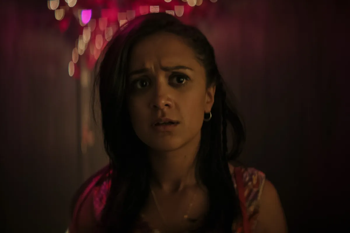 You. Amy-Leigh Hickman as Nadia Farran in episode 406 of You. Cr. Courtesy of Netflix © 2023