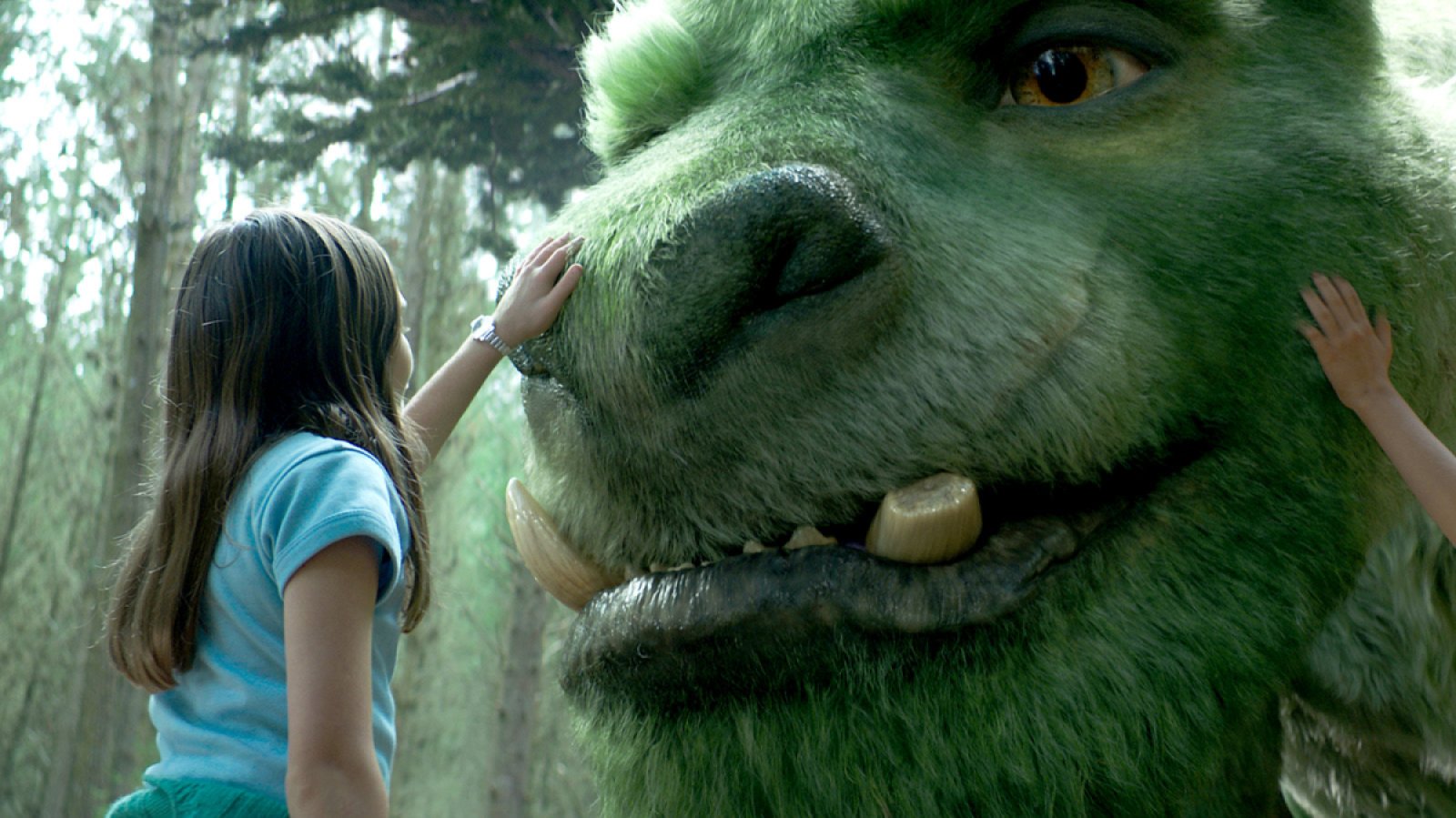 A still from the 2016 live-action remake of Pete's Dragon