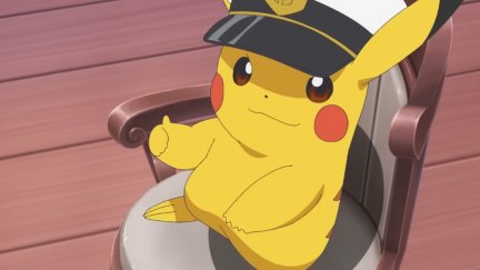 Captain Pikachu gives a thumbs-up (The Pokemon Company)