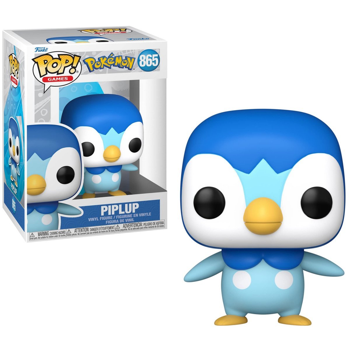Piplup Funko Pop displayed in box and out of box