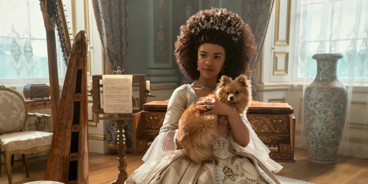 India Amarteifio as a young Queen Charlotte in Queen Charlotte: A Bridgerton Story