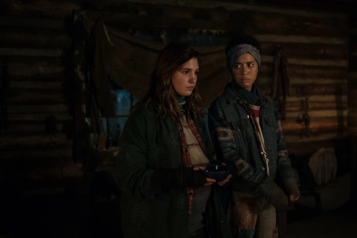 Sophie Nelisse as Shauna and Jasmin Savoy Brown as Taissa in 'Yellowjackets'