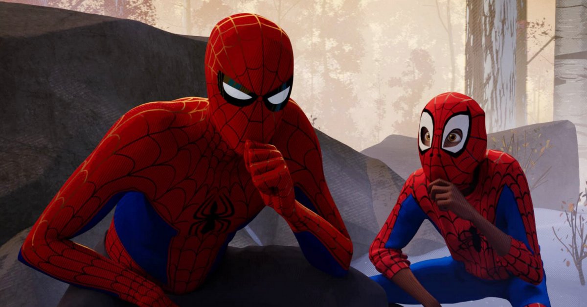 Peter Parker and Miles Morales in Spider-Man: Into the Spider-Verse (Sony)