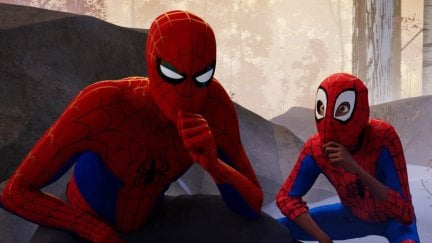 Peter Parker and Miles Morales in Spider-Man: Into the Spider-Verse (Sony)