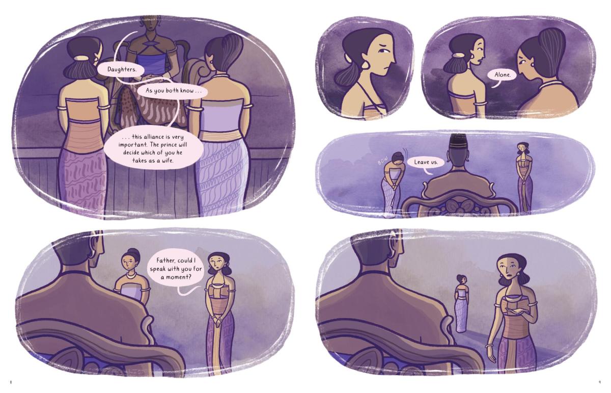 Page of "Stories of The Island" by Clar Angkasa.