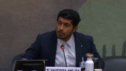 Tenoch Huerta at the UN March 2023.