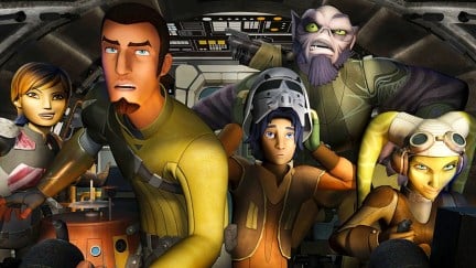 The Ghost Crew on their ship in Star Wars Rebels