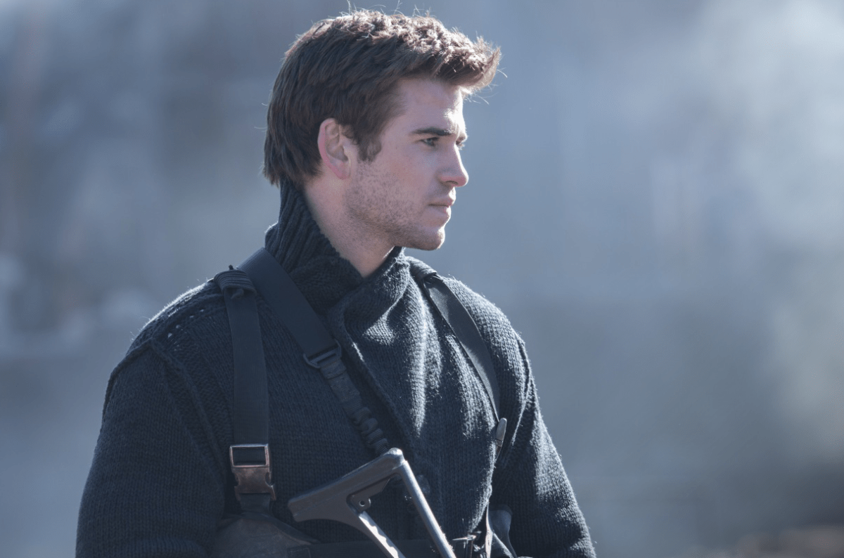 Gale Hawthorne as he appears in the final instalment of The Hunger Games, Mockingjay, played by Liam Hemsworth