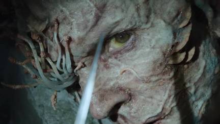 A close-up of the face of an infected in 'The Last of Us'