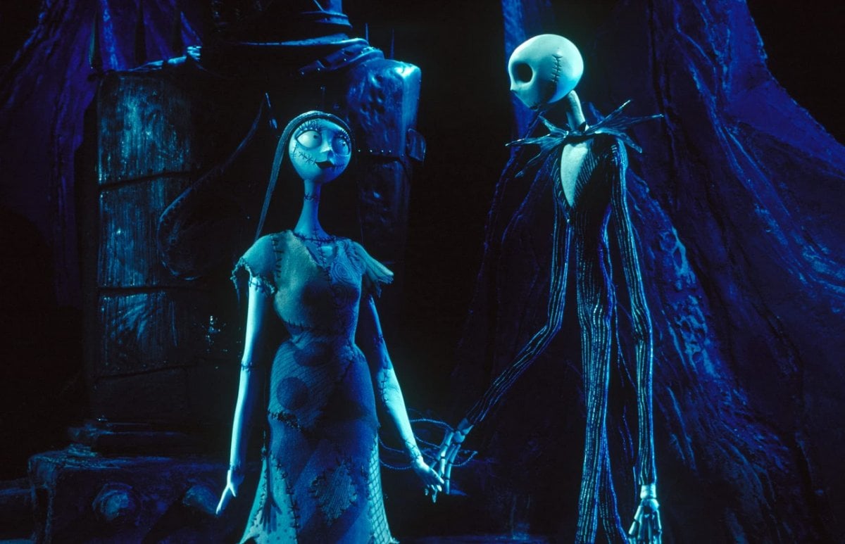 Jack Skellington and Sally hold hands (Disney)