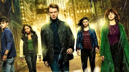 Turner Hayes, Carrie Kelley, Duel, and Harper and Cullen Row in Gotham Knights