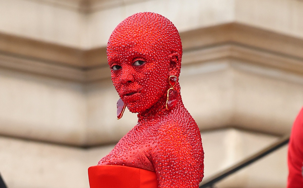 Doja Cat attends the Schiaparelli Haute Couture Spring Summer 2023 show as part of Paris Fashion Week.