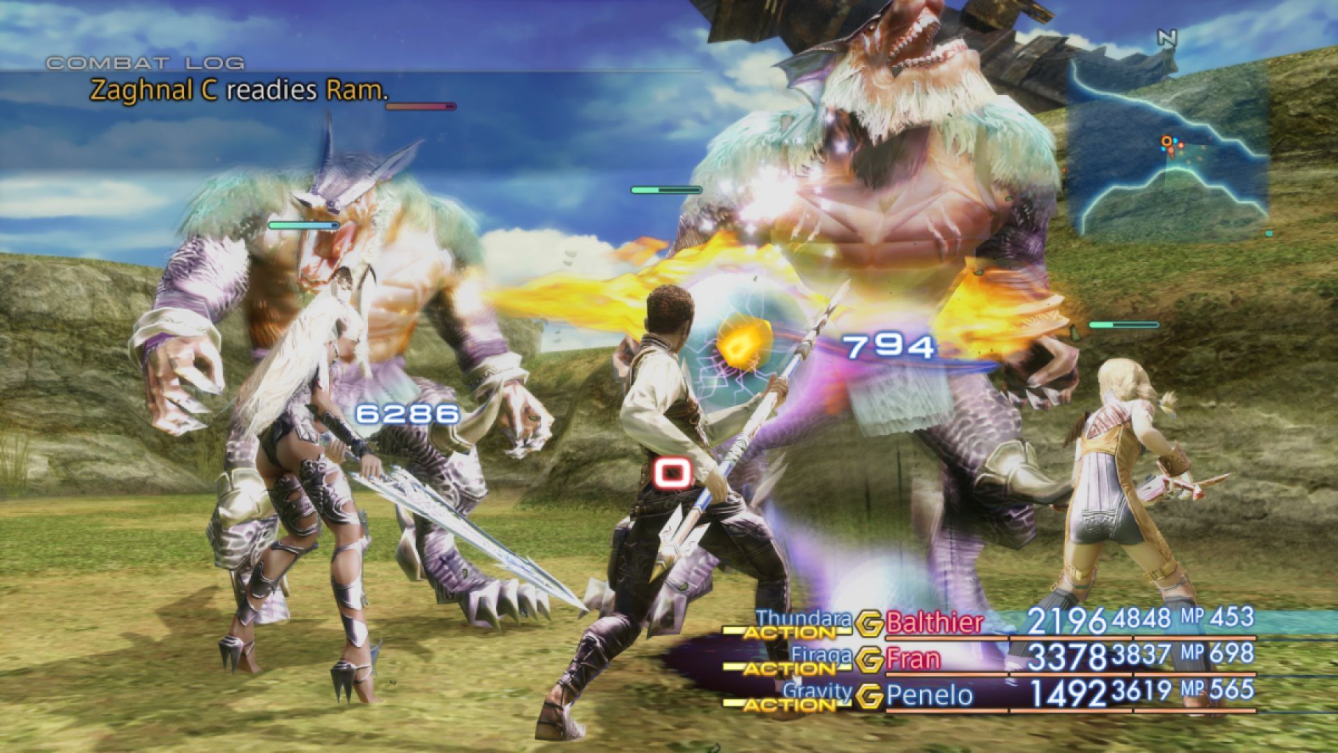 The cast of FF XII in combat