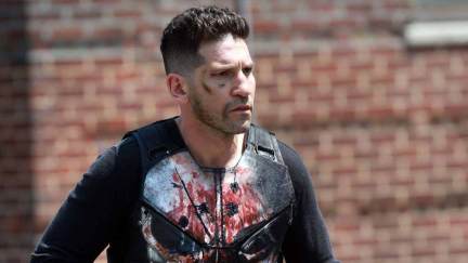 Jon Bernthal as the Punisher/Frank Castle looking beaten up in the Netflix universe
