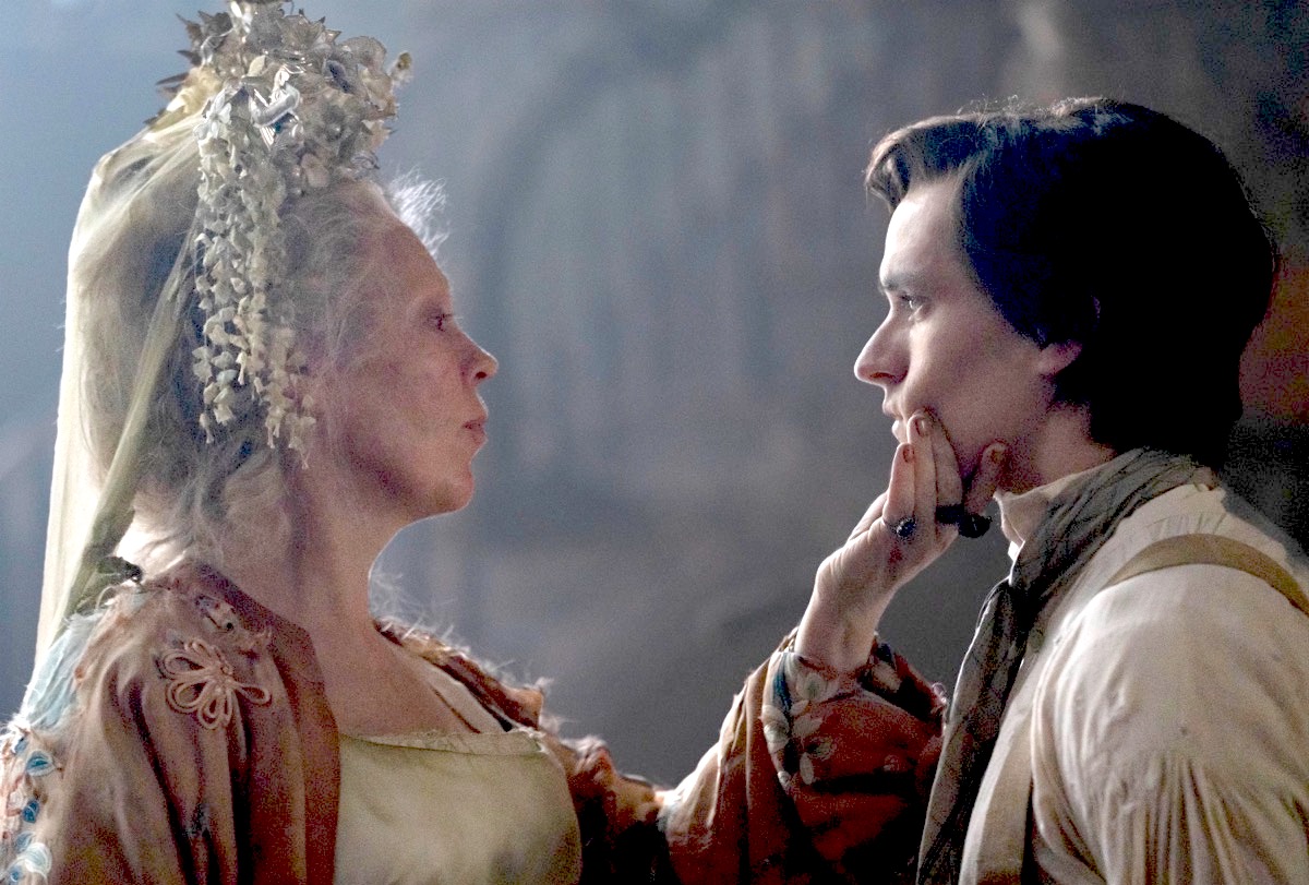 “GREAT EXPECTATIONS” -- Episode 2 -- Pictured (L-R): Olivia Colman as “Miss Havisham,” Fionn Whitehead as “Pip.” CR: Miya Mizuno/FX
